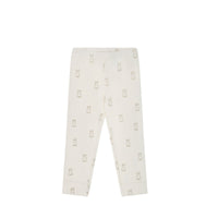 Organic Cotton Modal Everyday Legging - Bunny Buddies Childrens Legging from Jamie Kay Australia