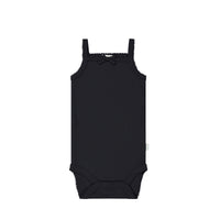 Organic Cotton Modal Singlet Bodysuit - Ebony Childrens Bodysuit from Jamie Kay Australia