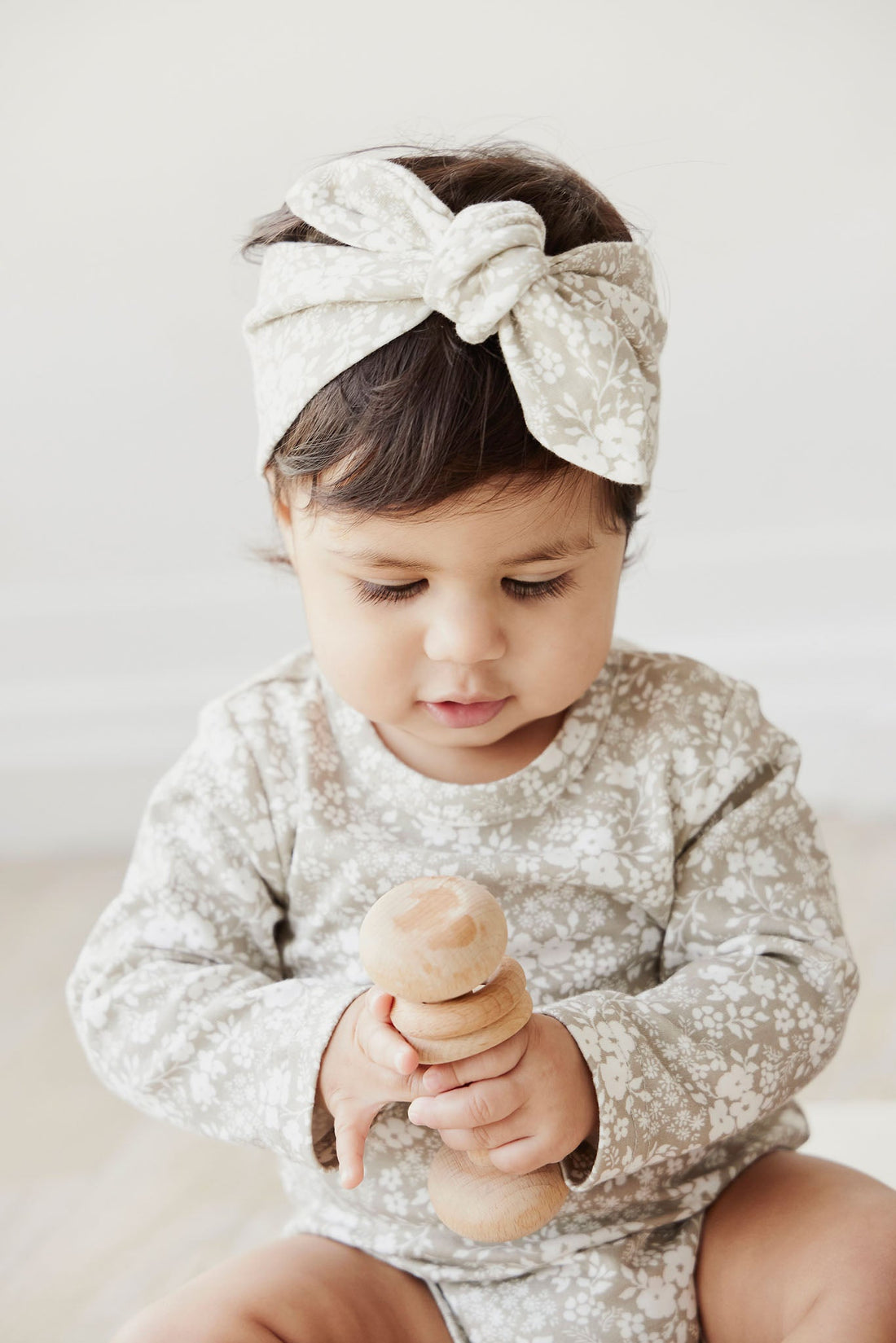 Organic Cotton Headband - Pansy Floral Mist Childrens Headband from Jamie Kay Australia