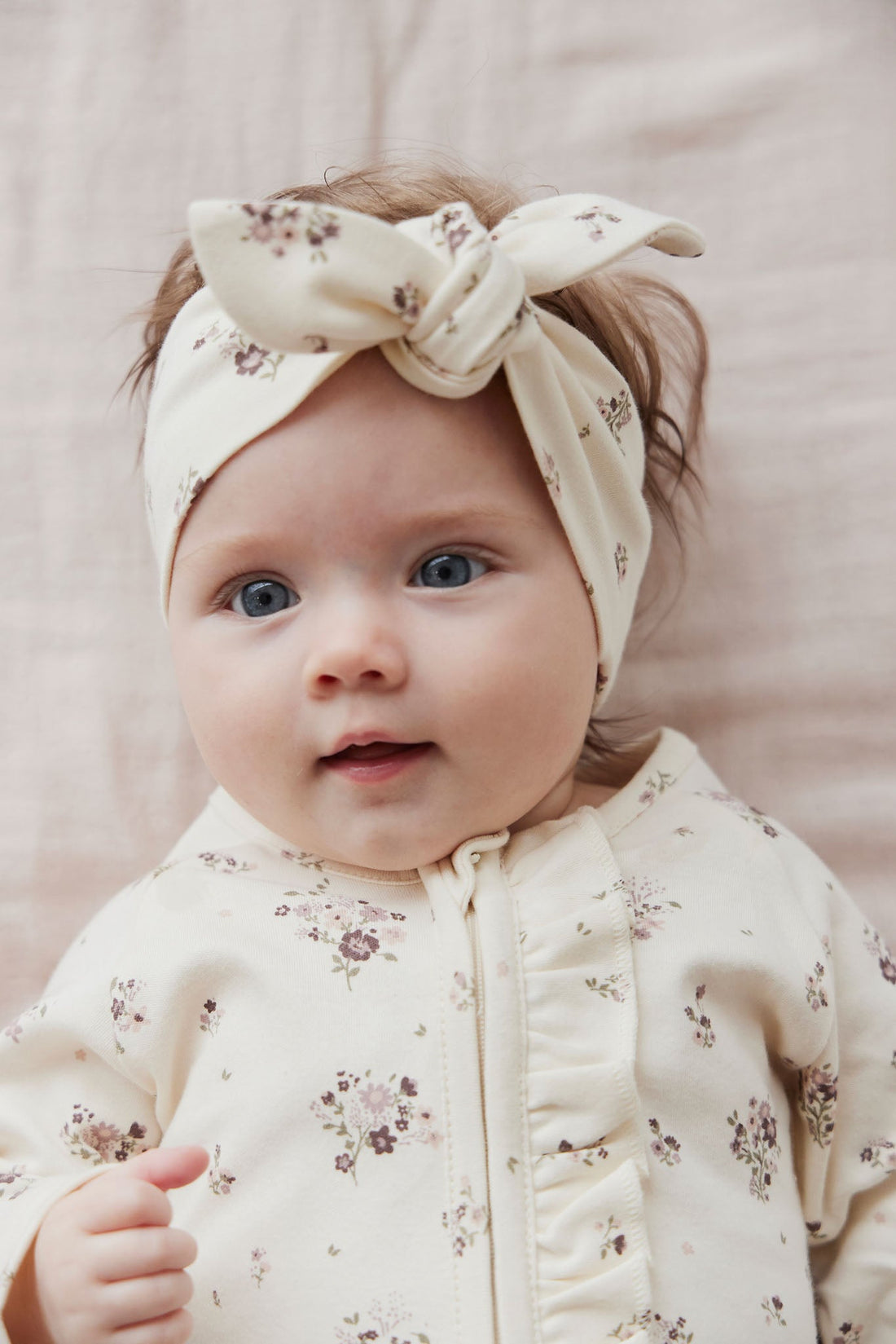 Organic Cotton Headband - Lauren Floral Childrens Headband from Jamie Kay Australia