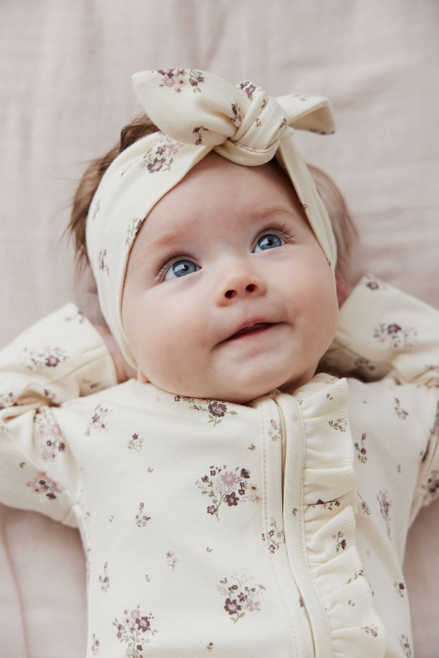 Organic Cotton Headband - Lauren Floral Childrens Headband from Jamie Kay Australia