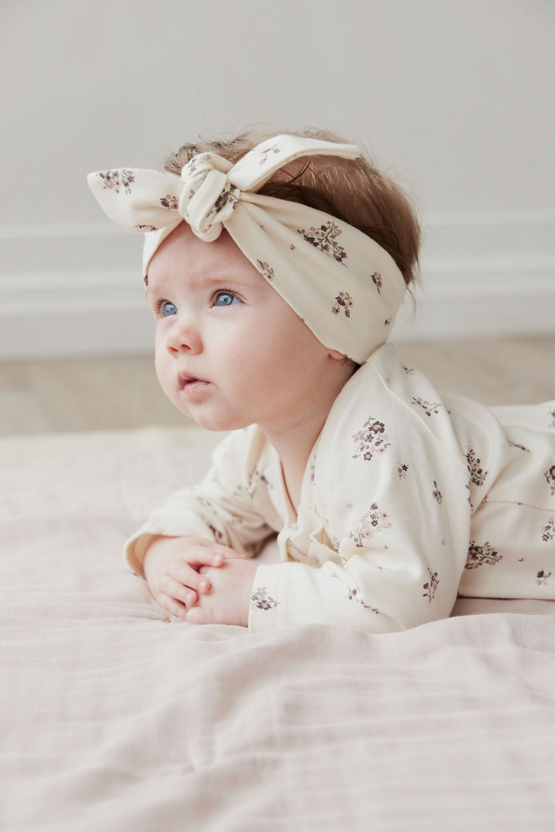 Organic Cotton Headband - Lauren Floral Childrens Headband from Jamie Kay Australia