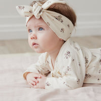 Organic Cotton Headband - Lauren Floral Childrens Headband from Jamie Kay Australia