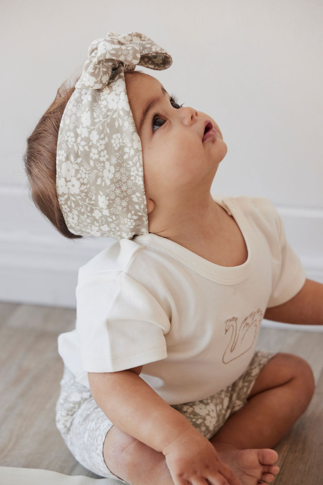 Organic Cotton Headband - Pansy Floral Mist Childrens Headband from Jamie Kay Australia