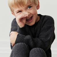 Maverick Cardigan - Onyx Marle Childrens Cardigan from Jamie Kay Australia