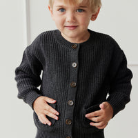 Maverick Cardigan - Onyx Marle Childrens Cardigan from Jamie Kay Australia