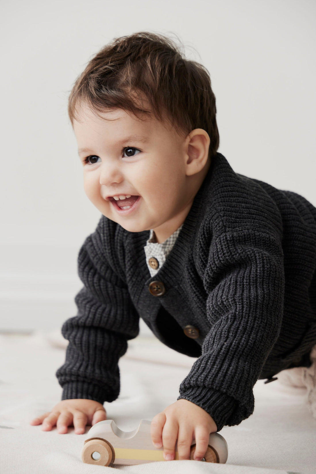 Maverick Cardigan - Onyx Marle Childrens Cardigan from Jamie Kay Australia