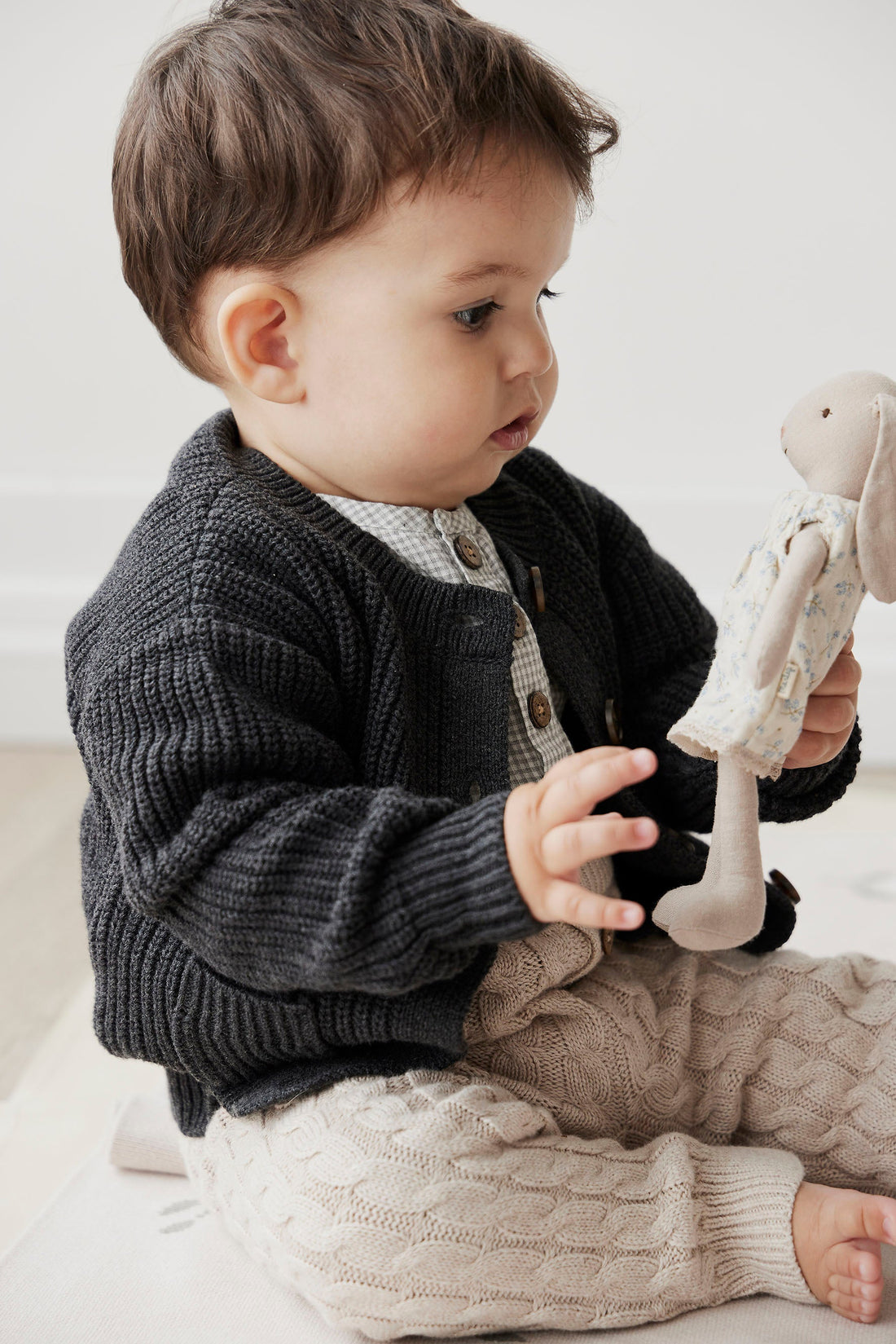 Maverick Cardigan - Onyx Marle Childrens Cardigan from Jamie Kay Australia