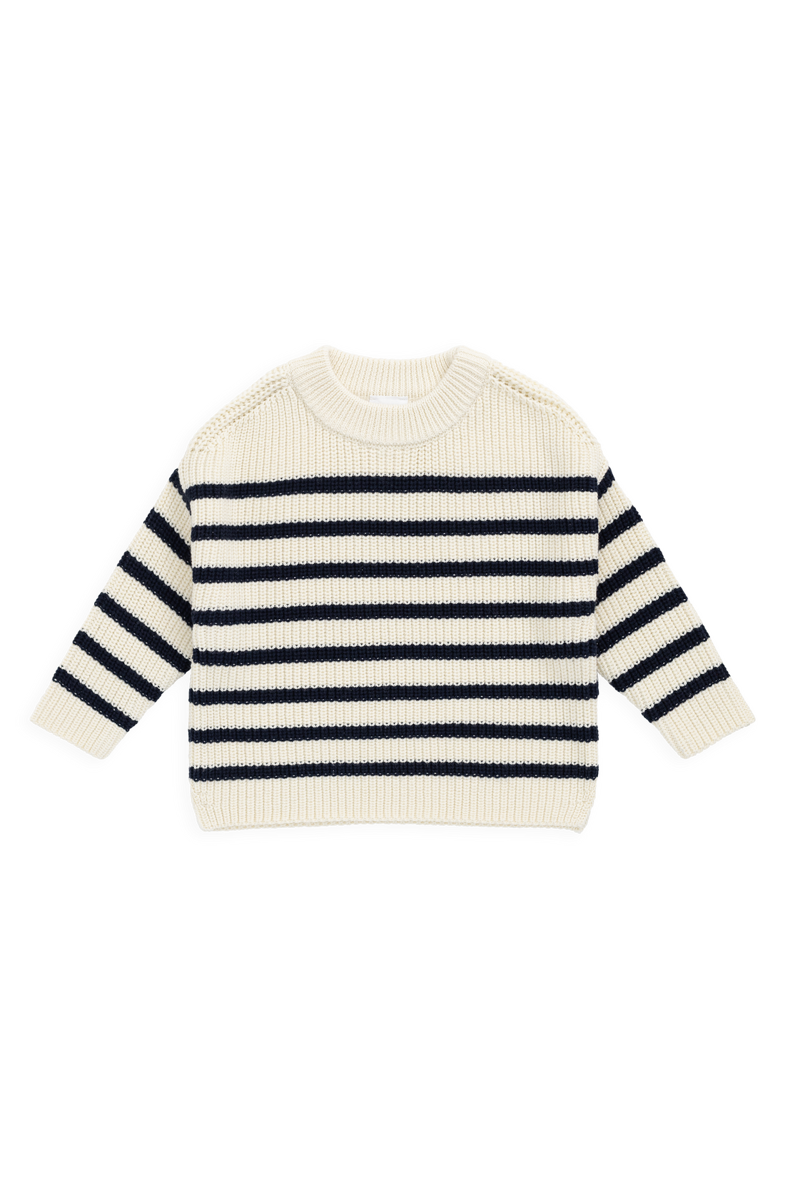 Lawrence Knit Jumper - Lawrence Stripe Cloud/Eclipse Childrens Jumper from Jamie Kay Australia
