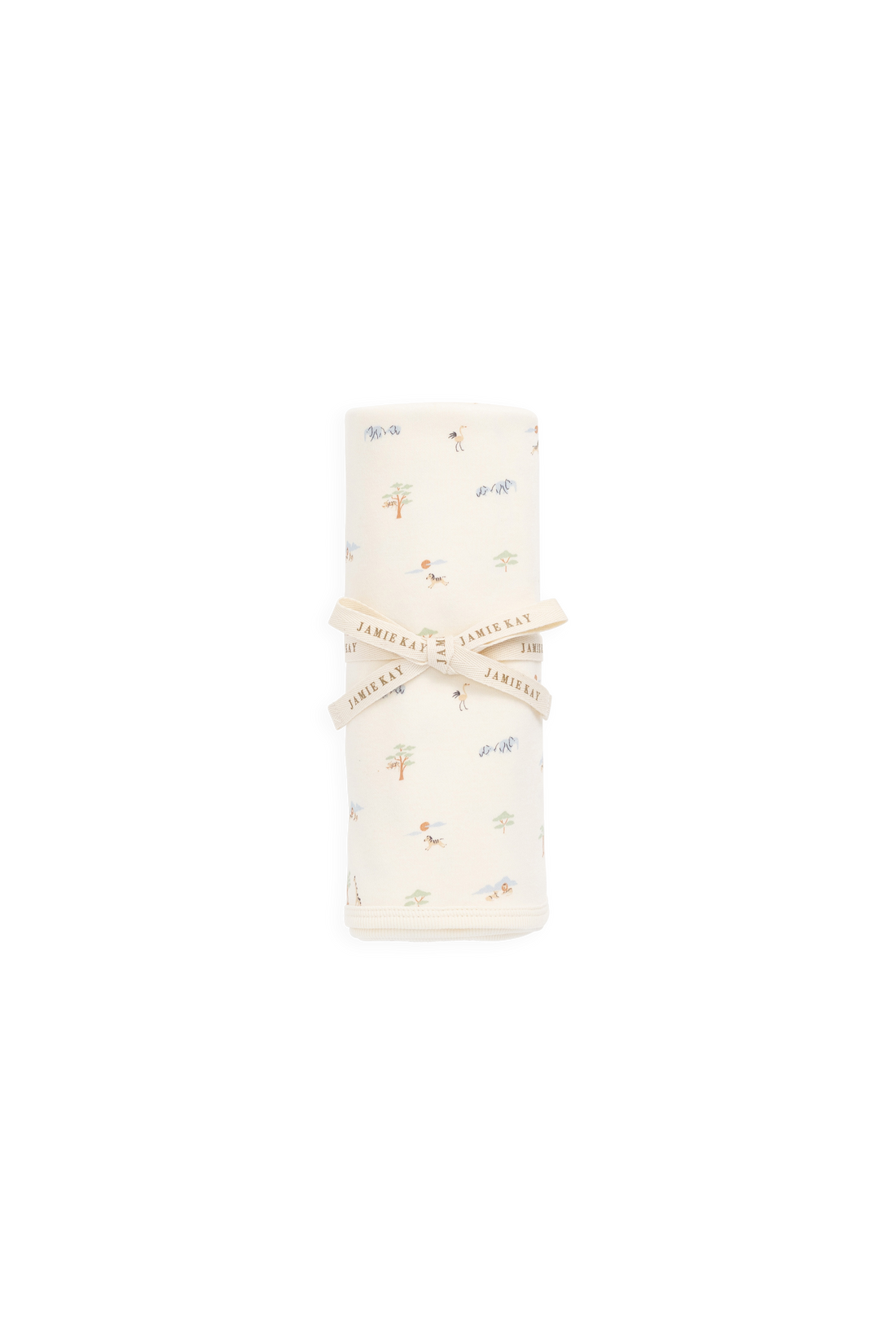 Organic Cotton Murphy Wrap - Savannah Animals Tofu Childrens Blanket from Jamie Kay Australia