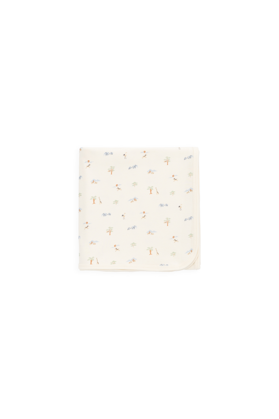 Organic Cotton Murphy Wrap - Savannah Animals Tofu Childrens Blanket from Jamie Kay Australia