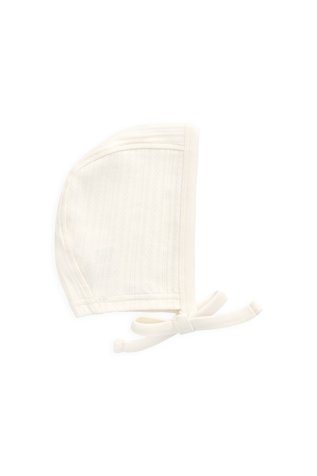 Organic Cotton Pointelle Bonnet - Parchment Childrens Bonnet from Jamie Kay Australia