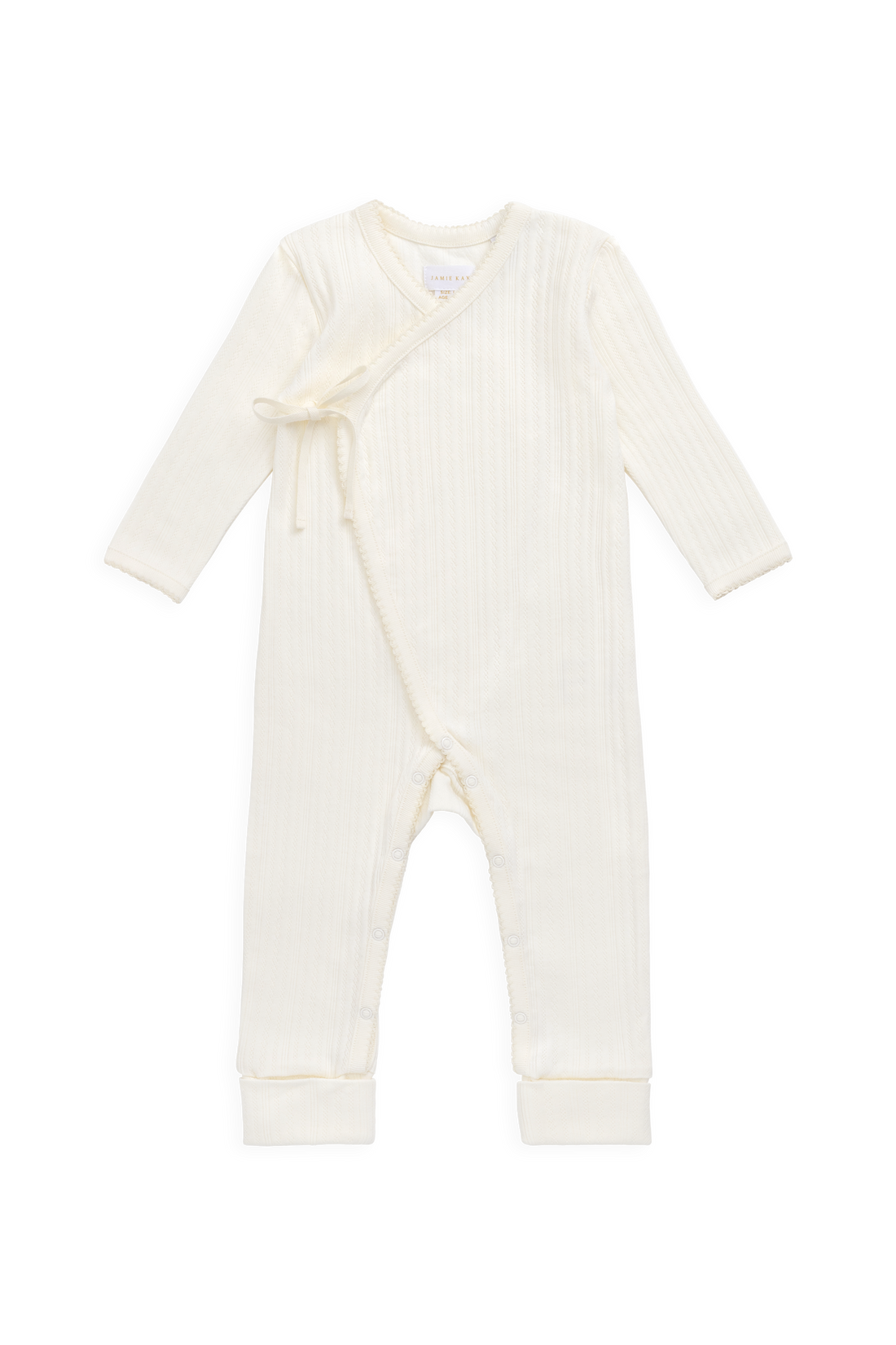 Organic Cotton Pointelle Estelle Onepiece - Parchment Childrens Onepiece from Jamie Kay Australia
