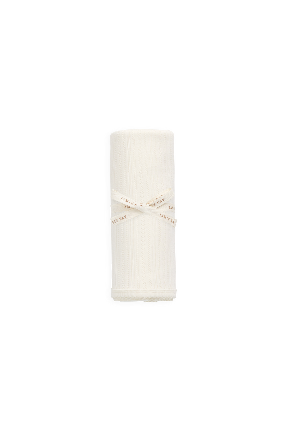 Organic Cotton Pointelle Murphy Wrap - Parchment Childrens Blanket from Jamie Kay Australia