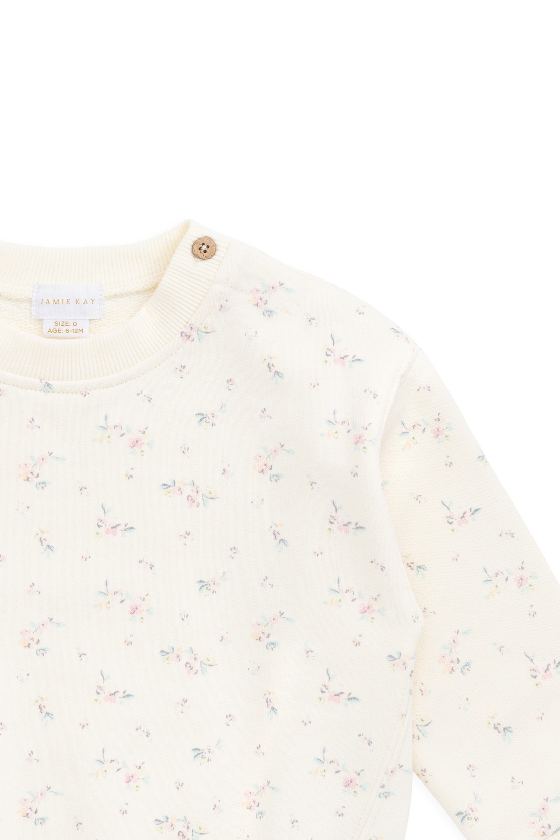 Organic Cotton Rhea Sweatshirt - Solange Snow Childrens Sweatshirt from Jamie Kay Australia