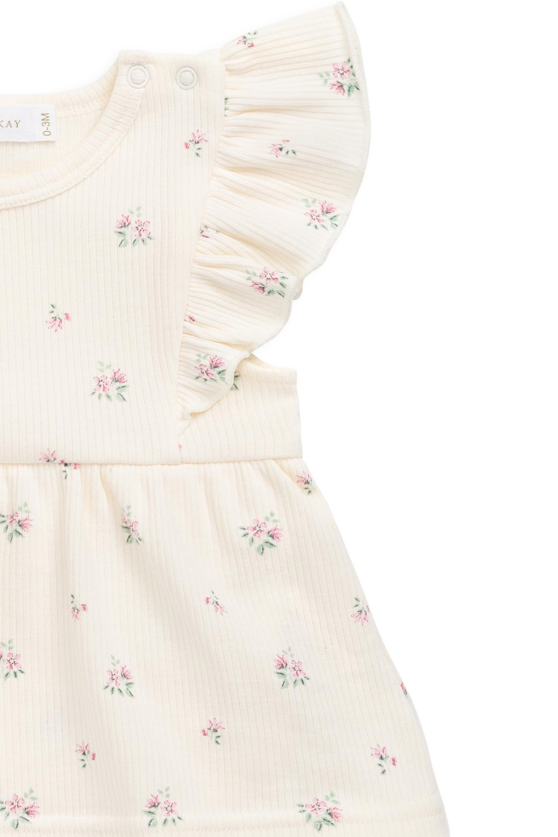Organic Cotton Rib Elianna Playsuit - Emma Whisper Childrens Playsuit from Jamie Kay Australia