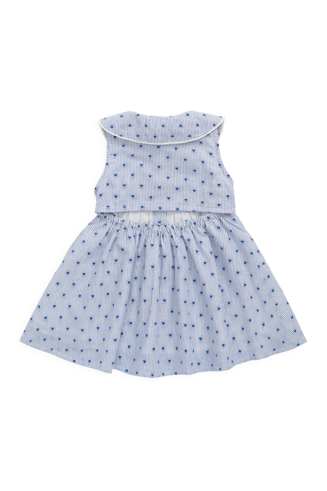 Organic Cotton Wisteria Dress - Mon Amour Stripe Indigo Childrens Dress from Jamie Kay Australia