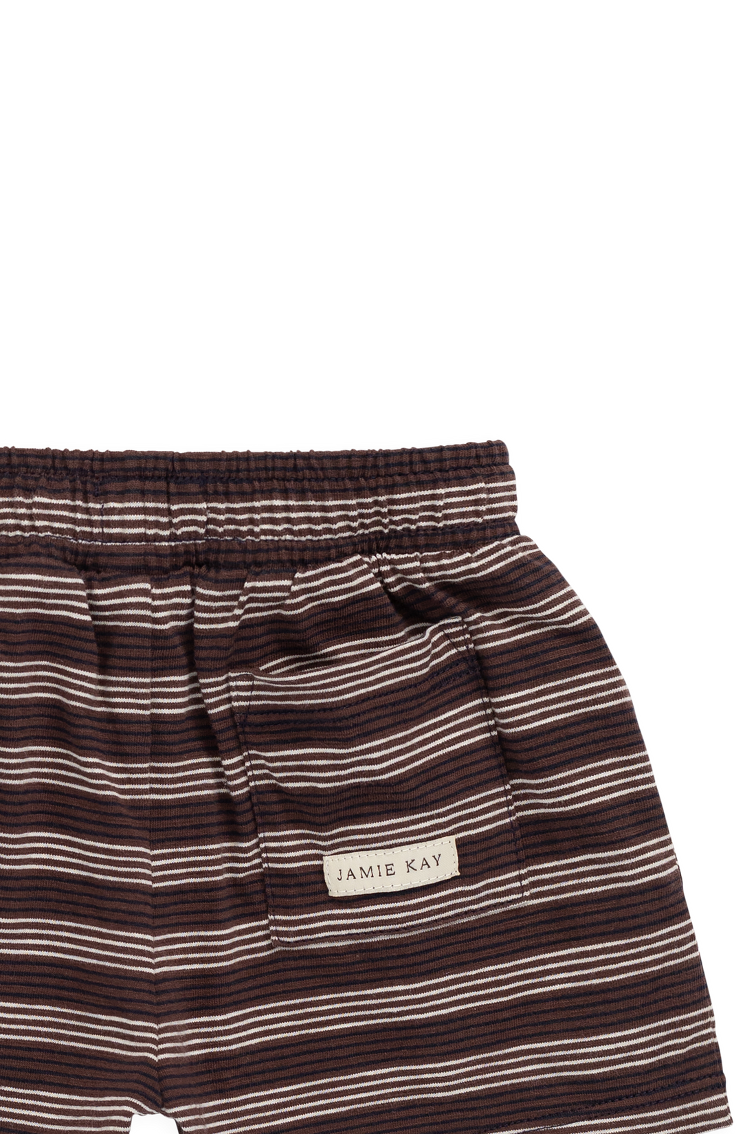 Slub Cotton Iver Short - Regal Stripe Childrens Shorts from Jamie Kay Australia