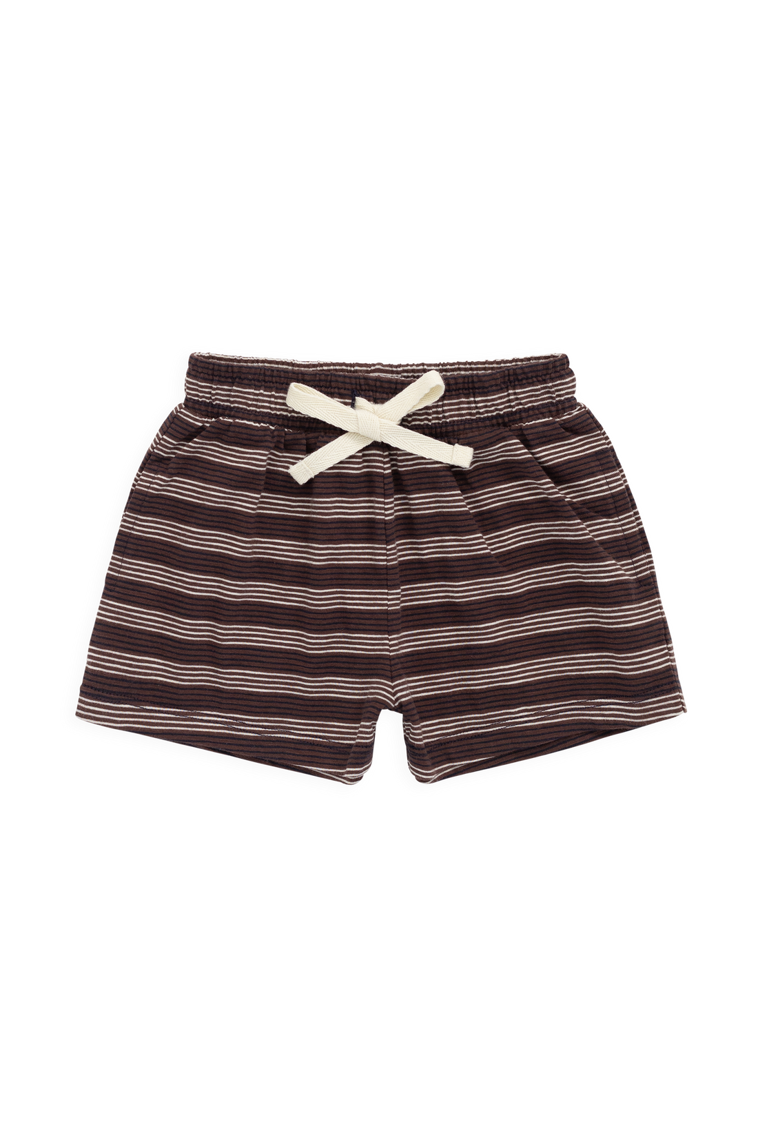 Slub Cotton Iver Short - Regal Stripe Childrens Shorts from Jamie Kay Australia
