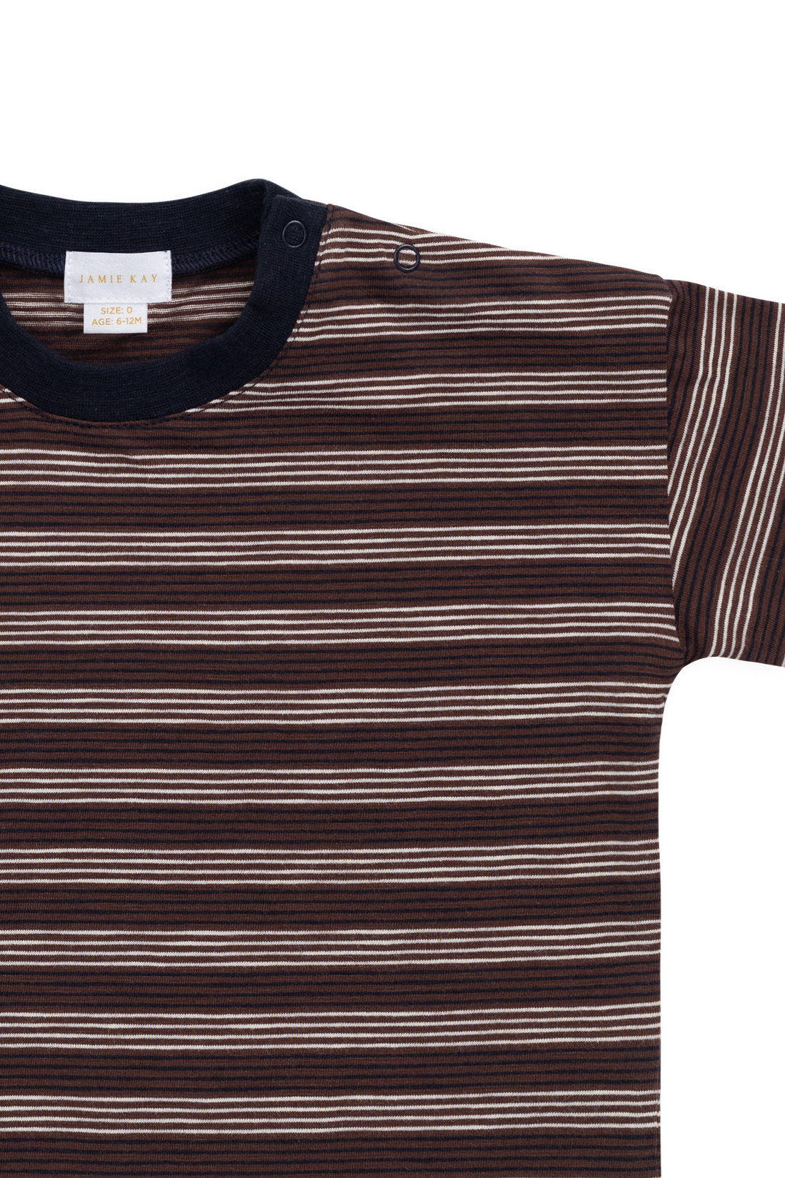 Slub Cotton Iver Tee - Regal Stripe Childrens Top from Jamie Kay Australia