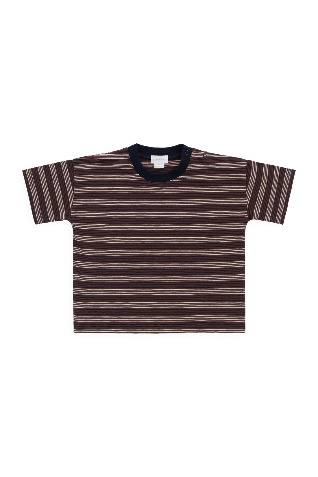Slub Cotton Iver Tee - Regal Stripe Childrens Top from Jamie Kay Australia