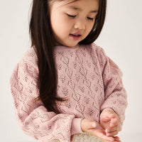 Mila Jumper - Shell Pink Childrens Jumper from Jamie Kay Australia