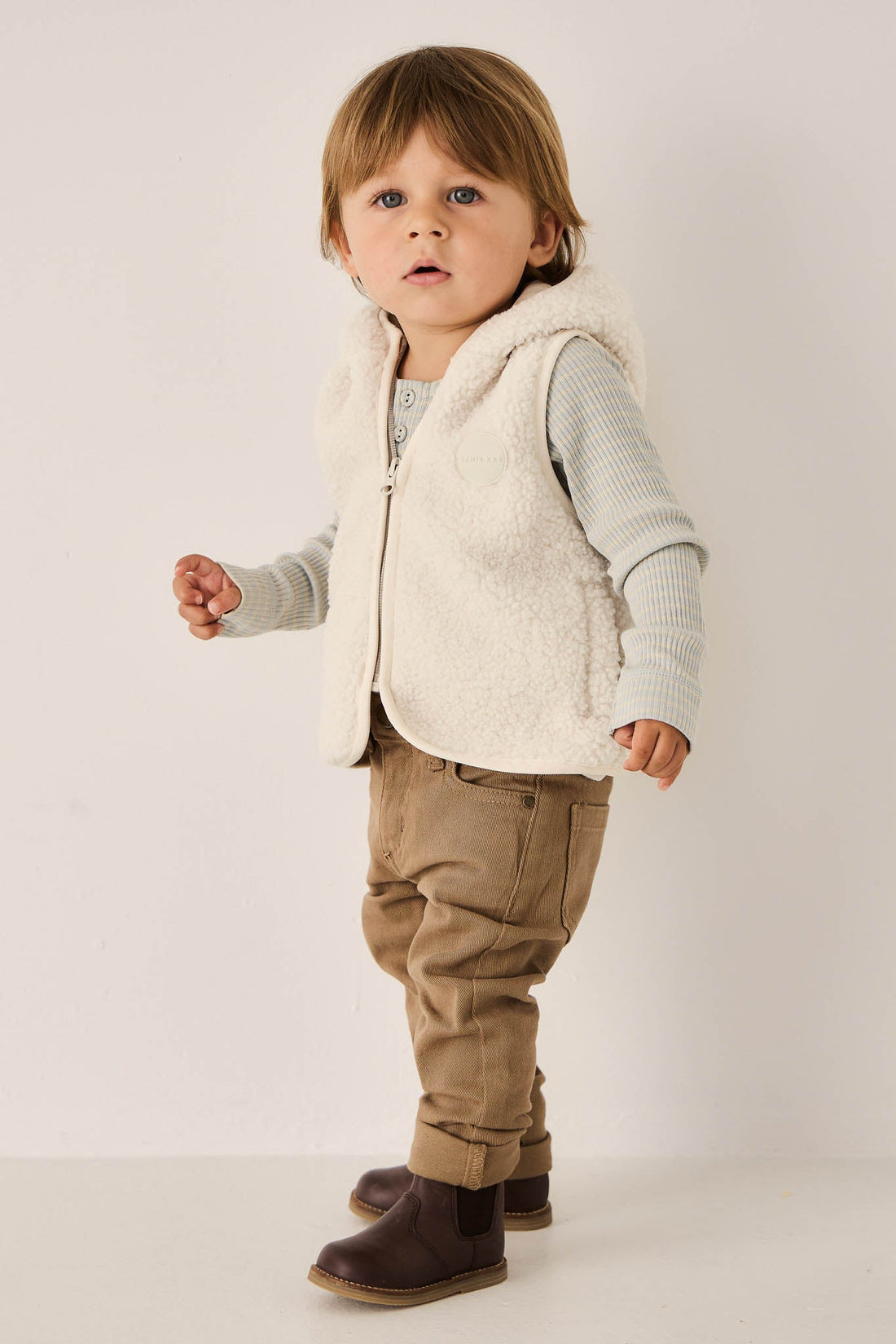 Neve Sherpa Vest - Natural Childrens Vest from Jamie Kay Australia