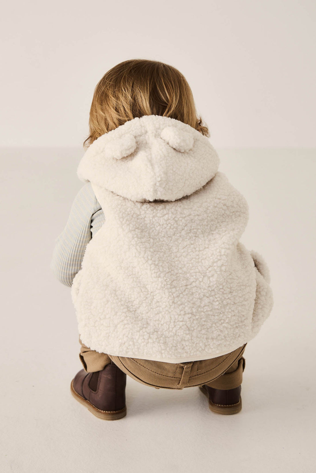 Neve Sherpa Vest - Natural Childrens Vest from Jamie Kay Australia