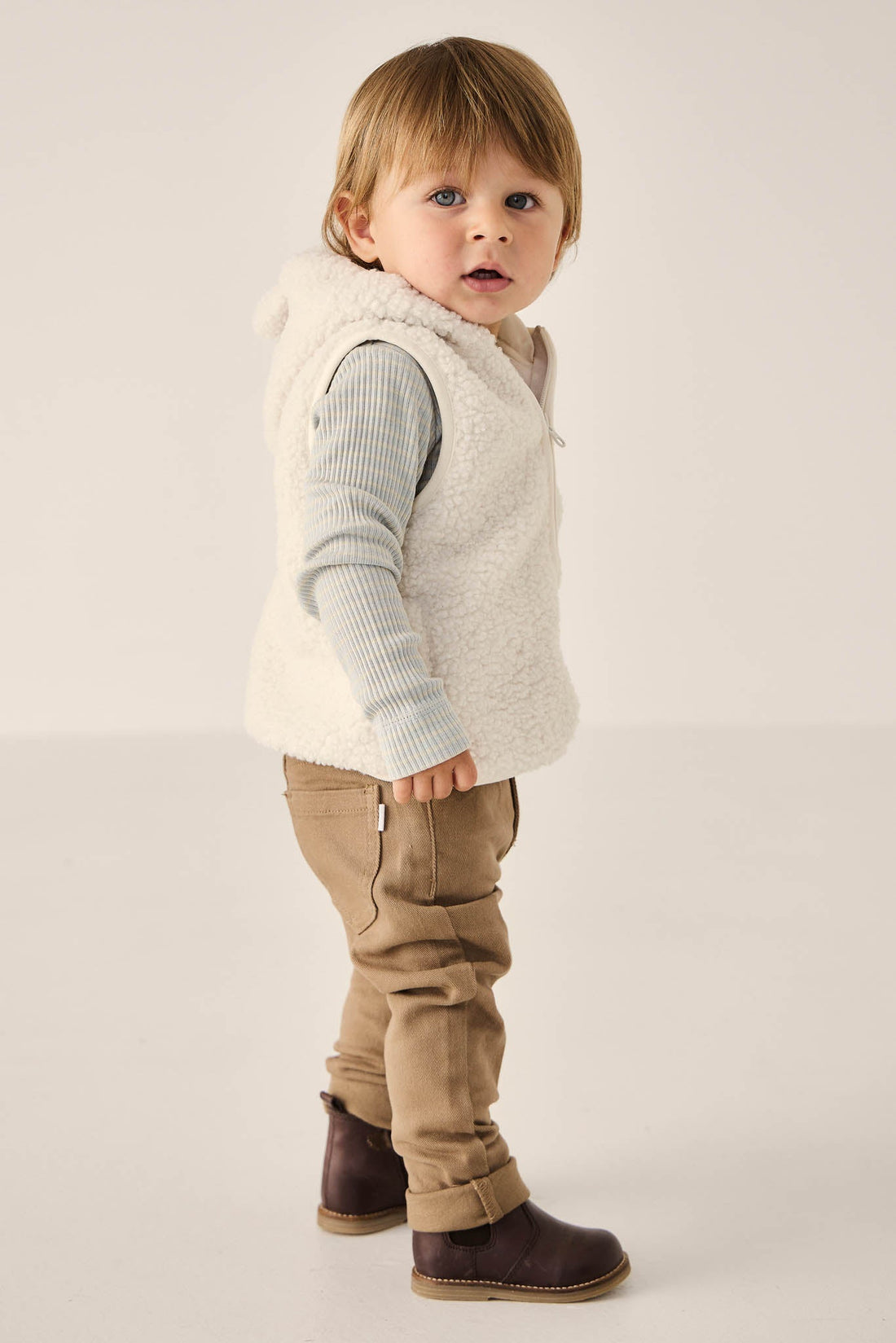 Neve Sherpa Vest - Natural Childrens Vest from Jamie Kay Australia