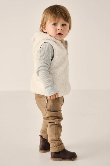 Neve Sherpa Vest - Natural Childrens Vest from Jamie Kay Australia