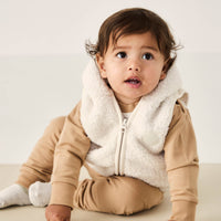 Neve Sherpa Vest - Natural Childrens Vest from Jamie Kay Australia