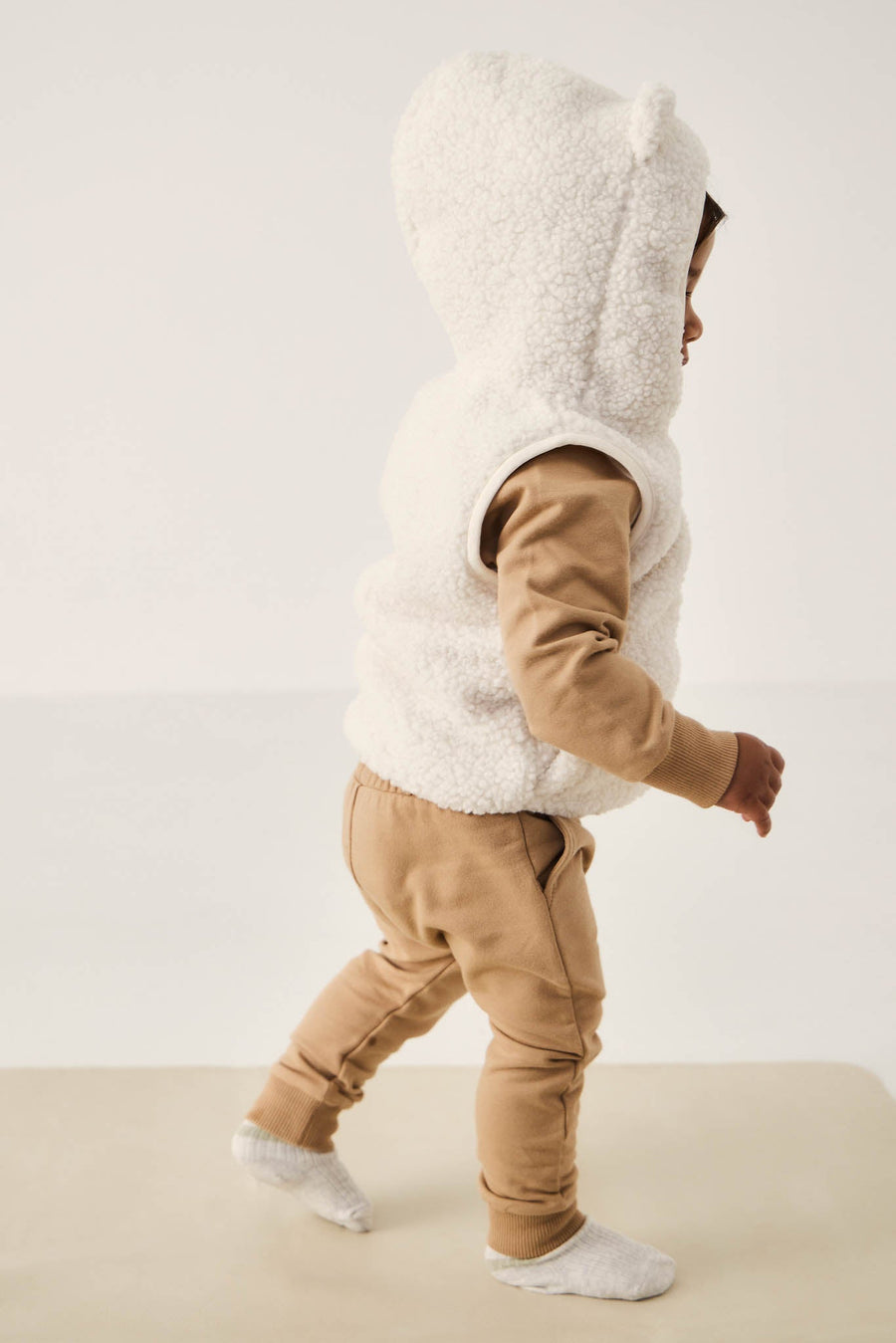 Neve Sherpa Vest - Natural Childrens Vest from Jamie Kay Australia