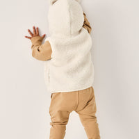 Neve Sherpa Vest - Natural Childrens Vest from Jamie Kay Australia