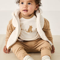 Neve Sherpa Vest - Natural Childrens Vest from Jamie Kay Australia