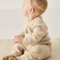 Ethan Pant - Oatmeal Marle Childrens Pant from Jamie Kay Australia