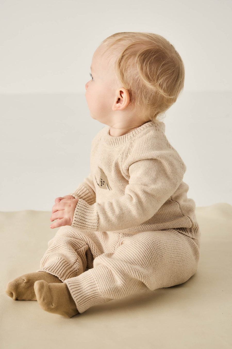 Ethan Pant - Oatmeal Marle Childrens Pant from Jamie Kay Australia