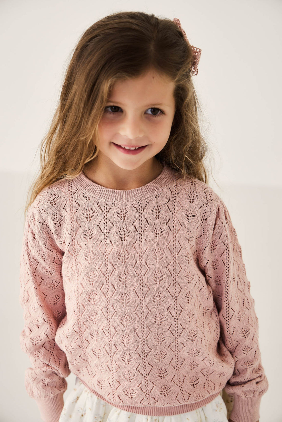 Mila Jumper - Shell Pink Childrens Jumper from Jamie Kay Australia