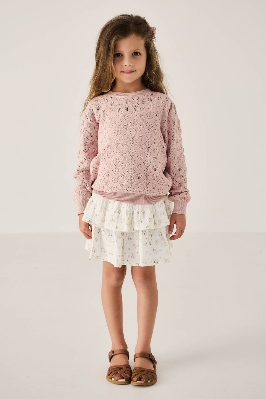 Mila Jumper - Shell Pink Childrens Jumper from Jamie Kay Australia