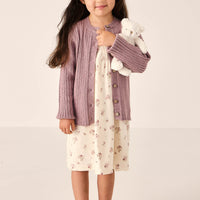 Organic Cotton Sienna Dress - Lauren Floral Tofu Childrens Dress from Jamie Kay Australia