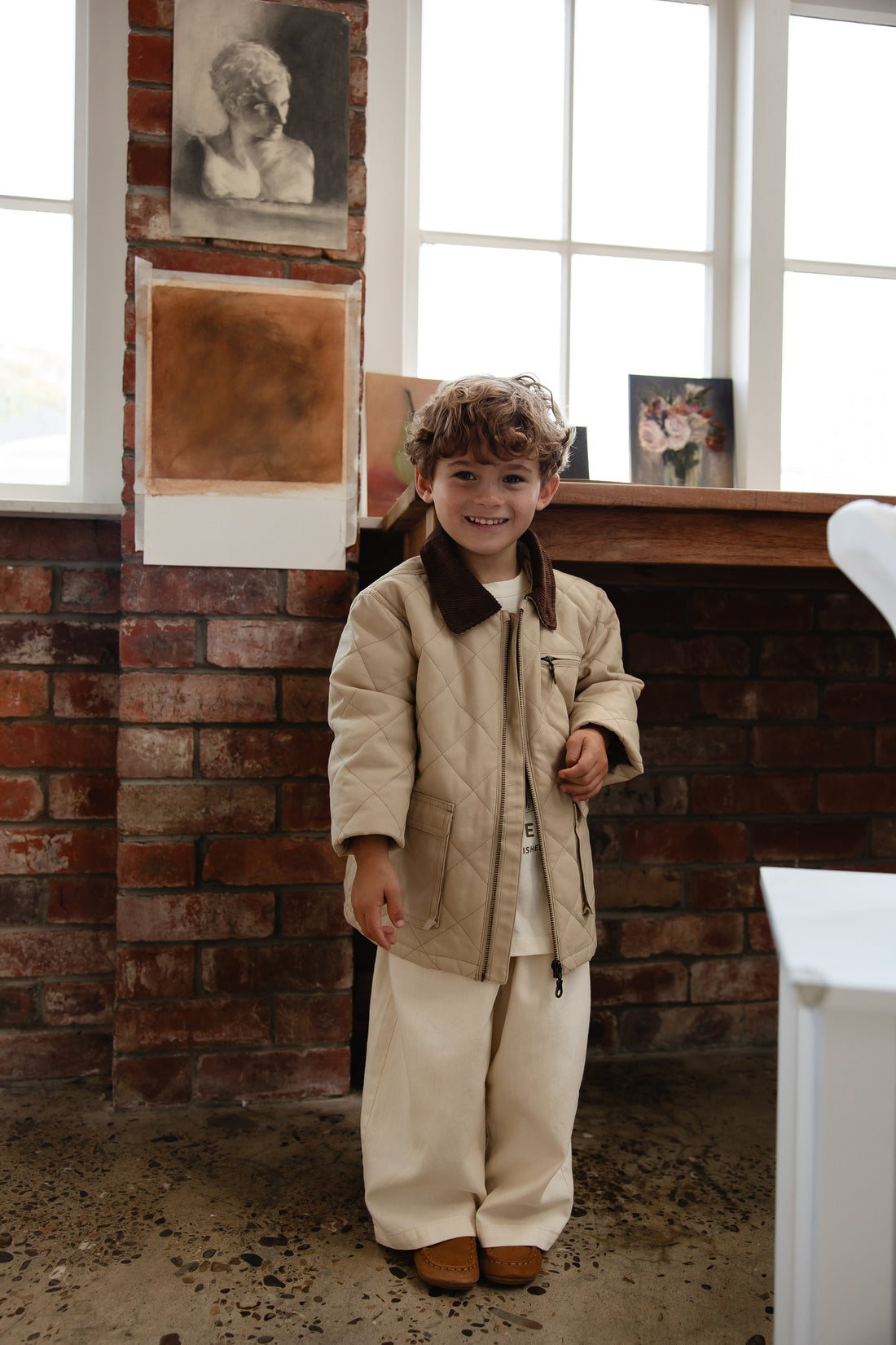 Wolfe Jacket - Sandstone Childrens Jacket from Jamie Kay Australia