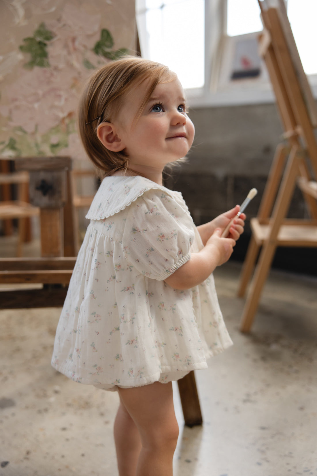 Organic Cotton Muslin Kodi Top - Solange Snow Childrens Top from Jamie Kay Australia