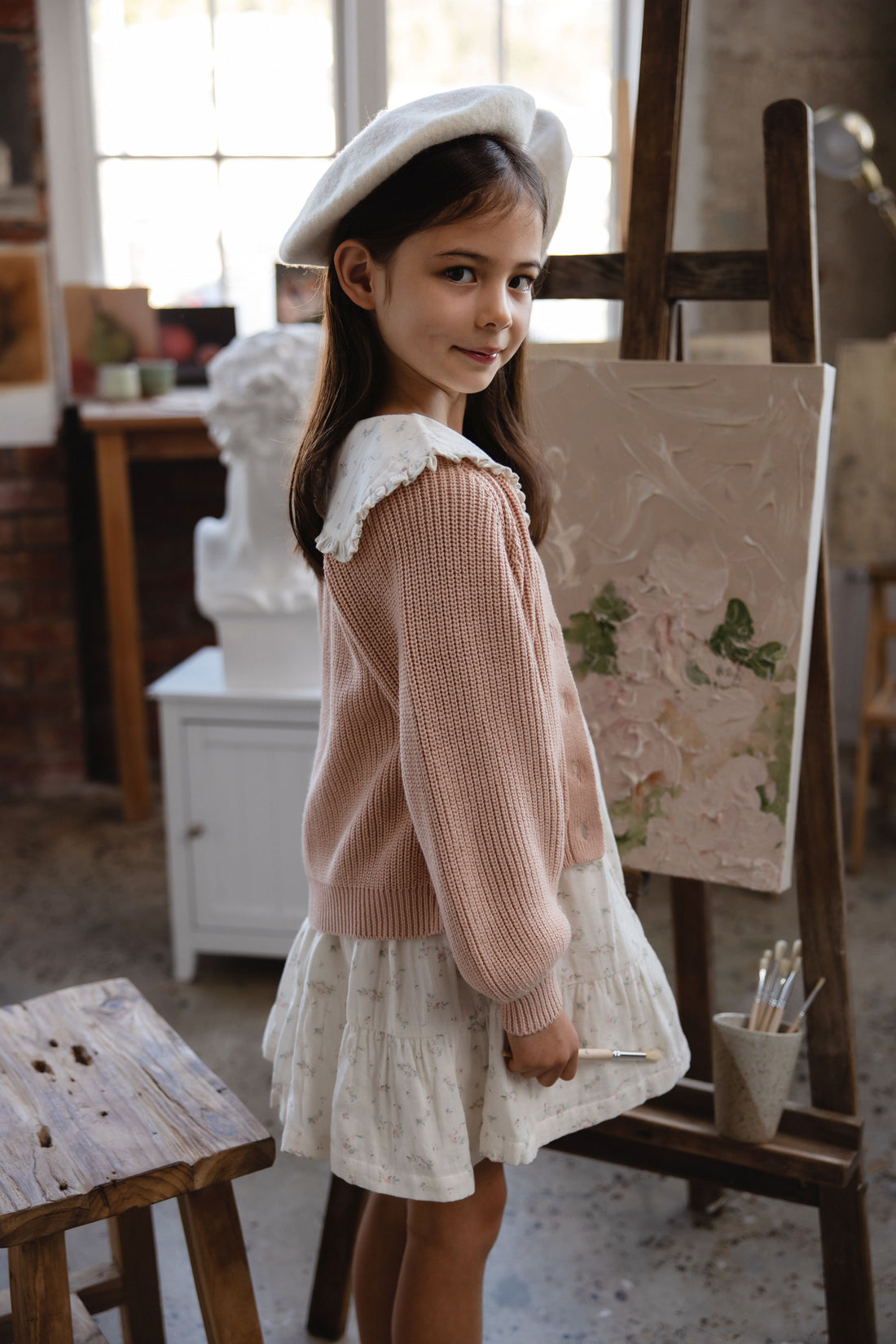 Paloma Cardigan - Rose Mist Childrens Cardigan from Jamie Kay Australia