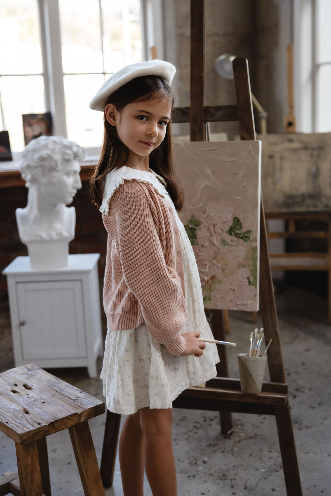 Paloma Cardigan - Rose Mist Childrens Cardigan from Jamie Kay Australia