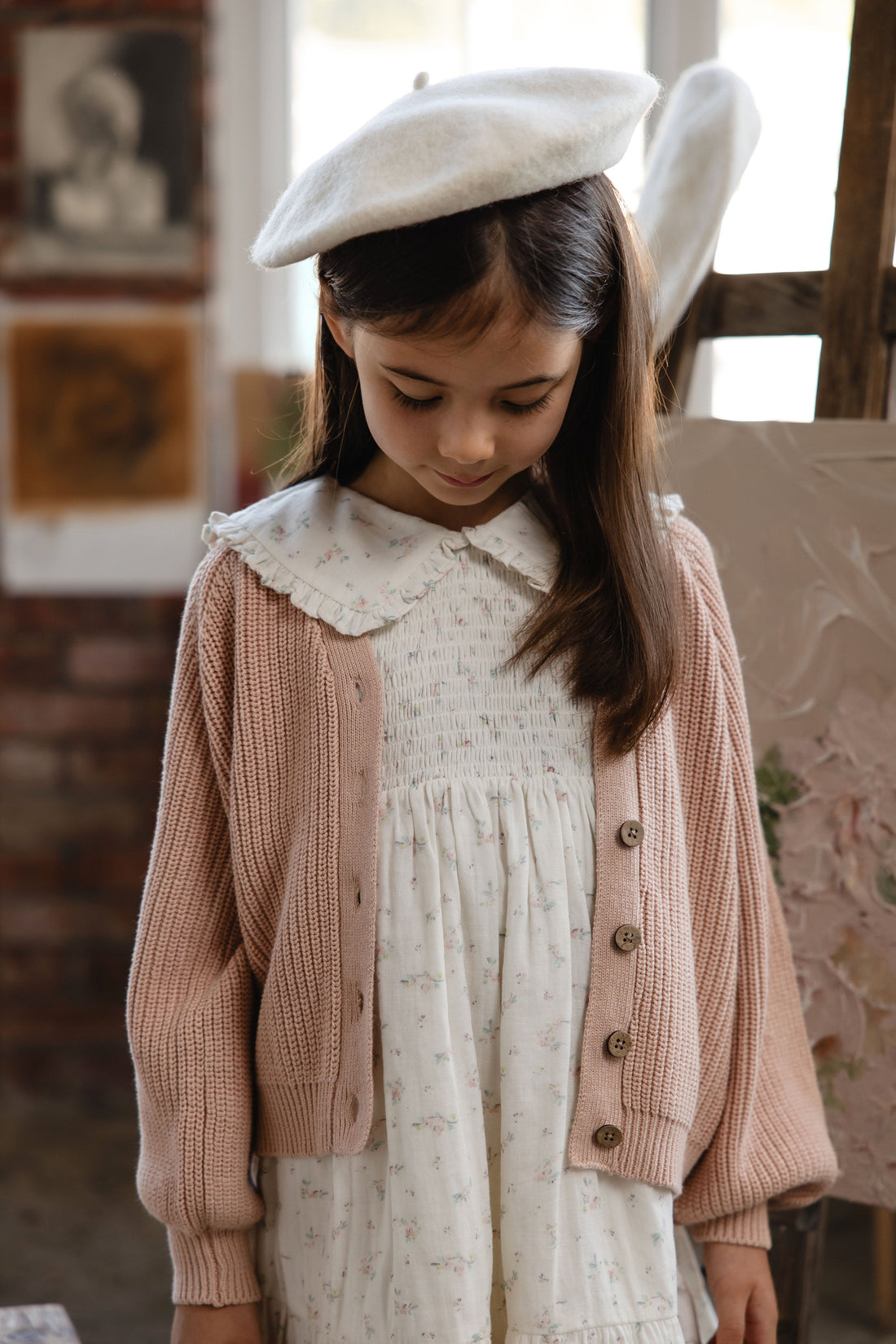 Paloma Cardigan - Rose Mist Childrens Cardigan from Jamie Kay Australia