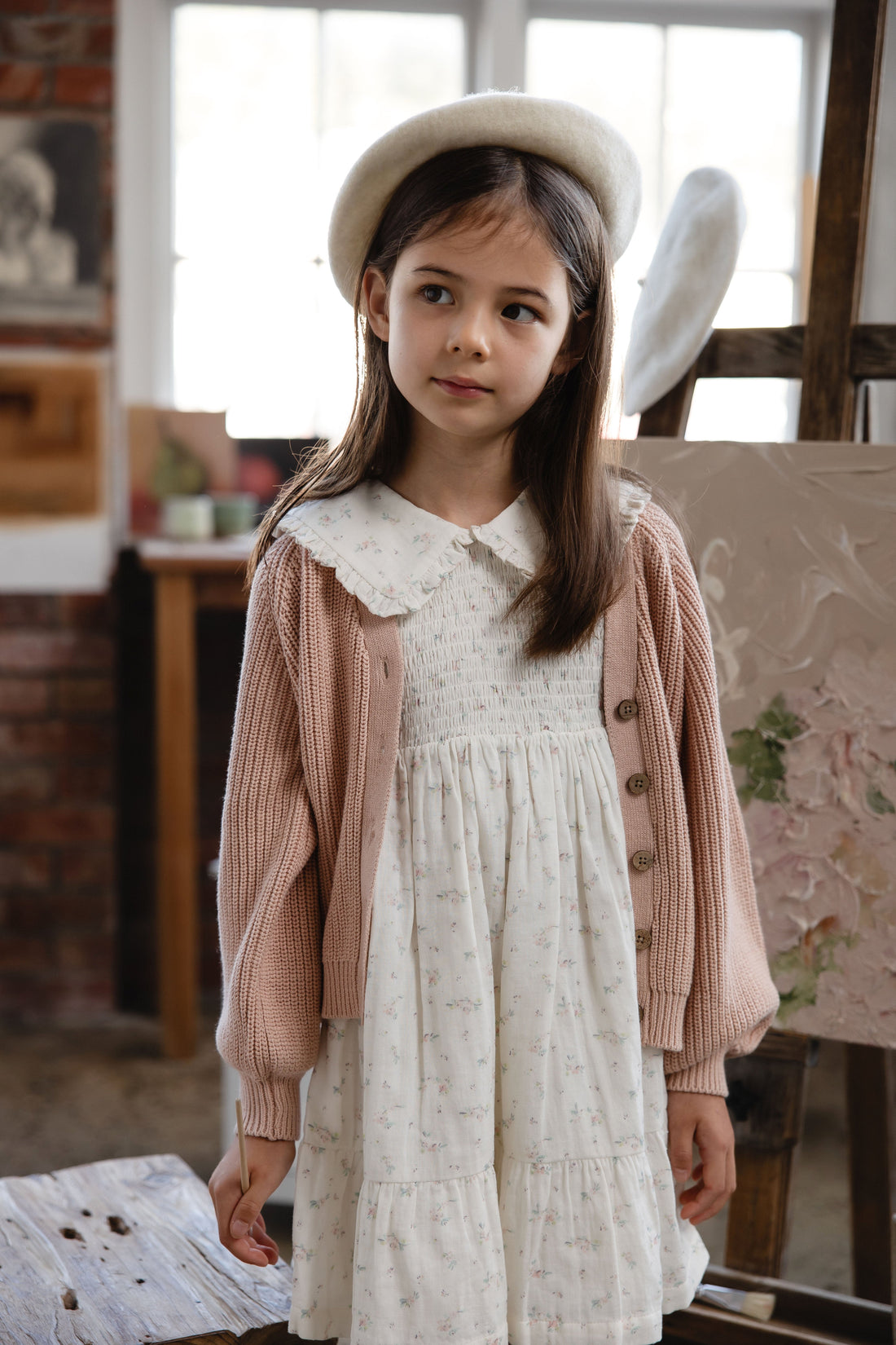 Organic Cotton Muslin Christabel Dress - Solange Snow Childrens Dress from Jamie Kay Australia