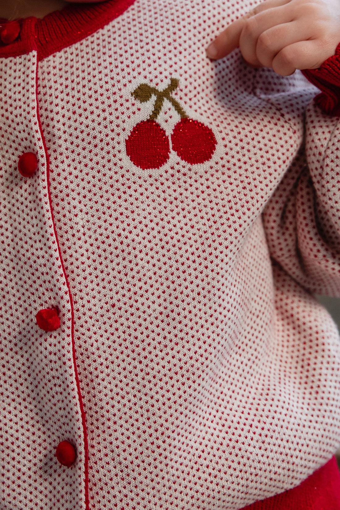 Liana Cardigan - Liana Cherry Childrens Cardigan from Jamie Kay Australia