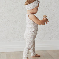 Organic Cotton Singlet - Posy Floral Childrens Singlet from Jamie Kay Australia