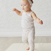 Organic Cotton Legging - Posy Floral Childrens Legging from Jamie Kay Australia