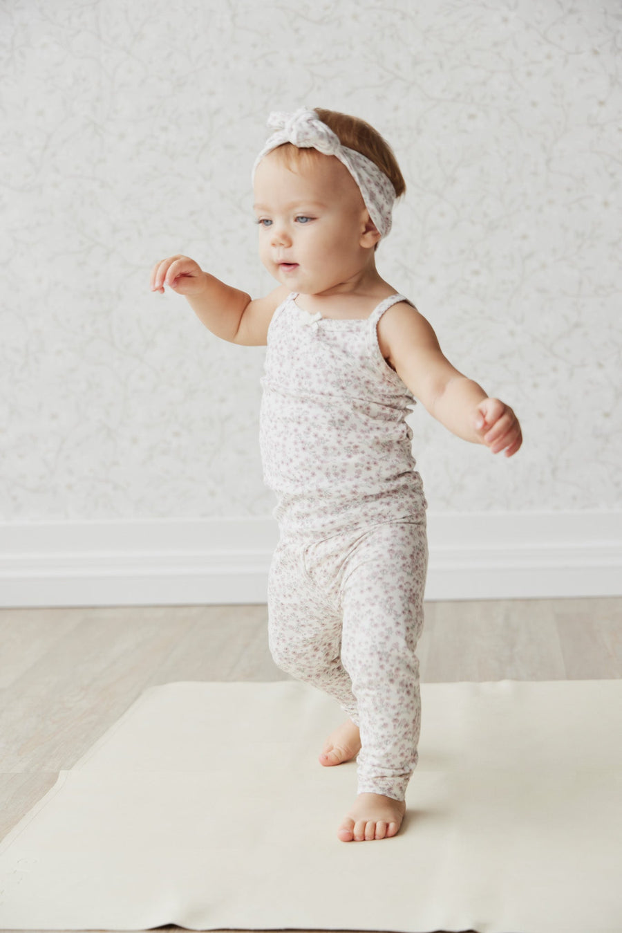 Organic Cotton Legging - Posy Floral Childrens Legging from Jamie Kay Australia