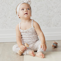 Organic Cotton Singlet - Posy Floral Childrens Singlet from Jamie Kay Australia